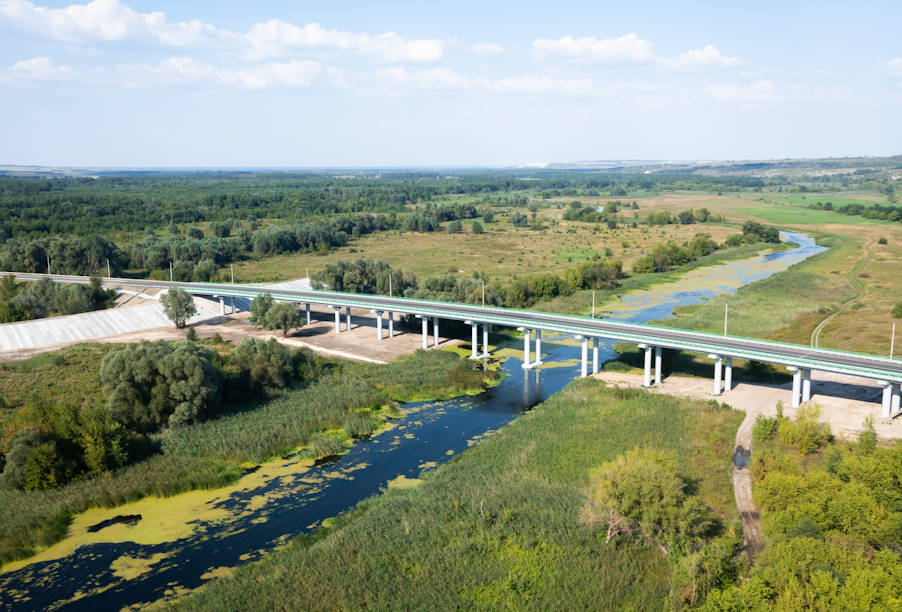 Воронежская область, мост через реку Тихая сосна